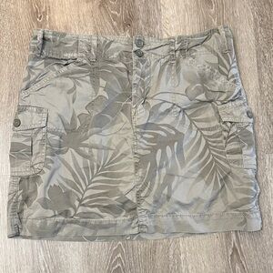 Faded Glory Vintage Camo Mini Skort Size 6 100% Cotton